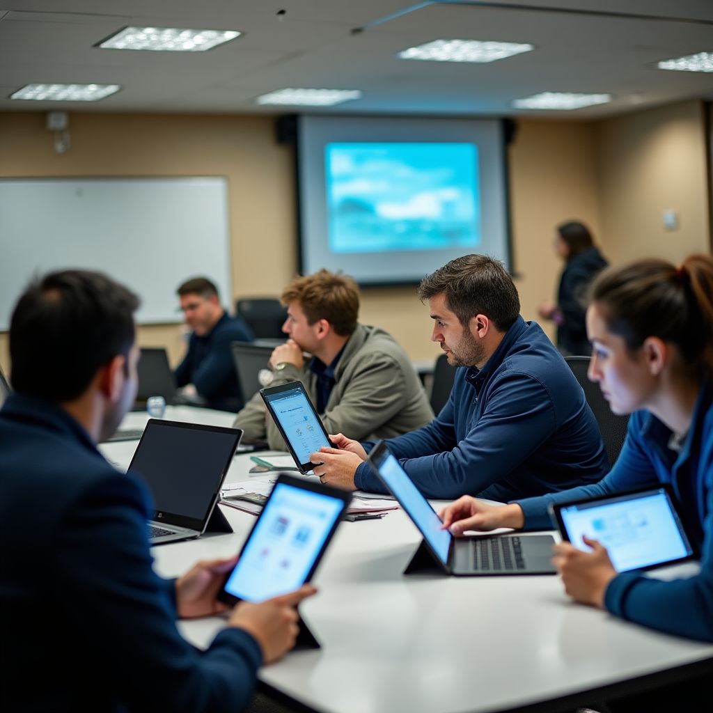 Empleados YPF en capacitación